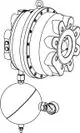 Flanschenregler mit runder Oberseite, Druckmanometer und Anschluss für eine Druckübertragung, hergestellt von IMI Hydronic Engineering.